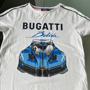 Bugatti Bolide Graphic Tee in White and Blue